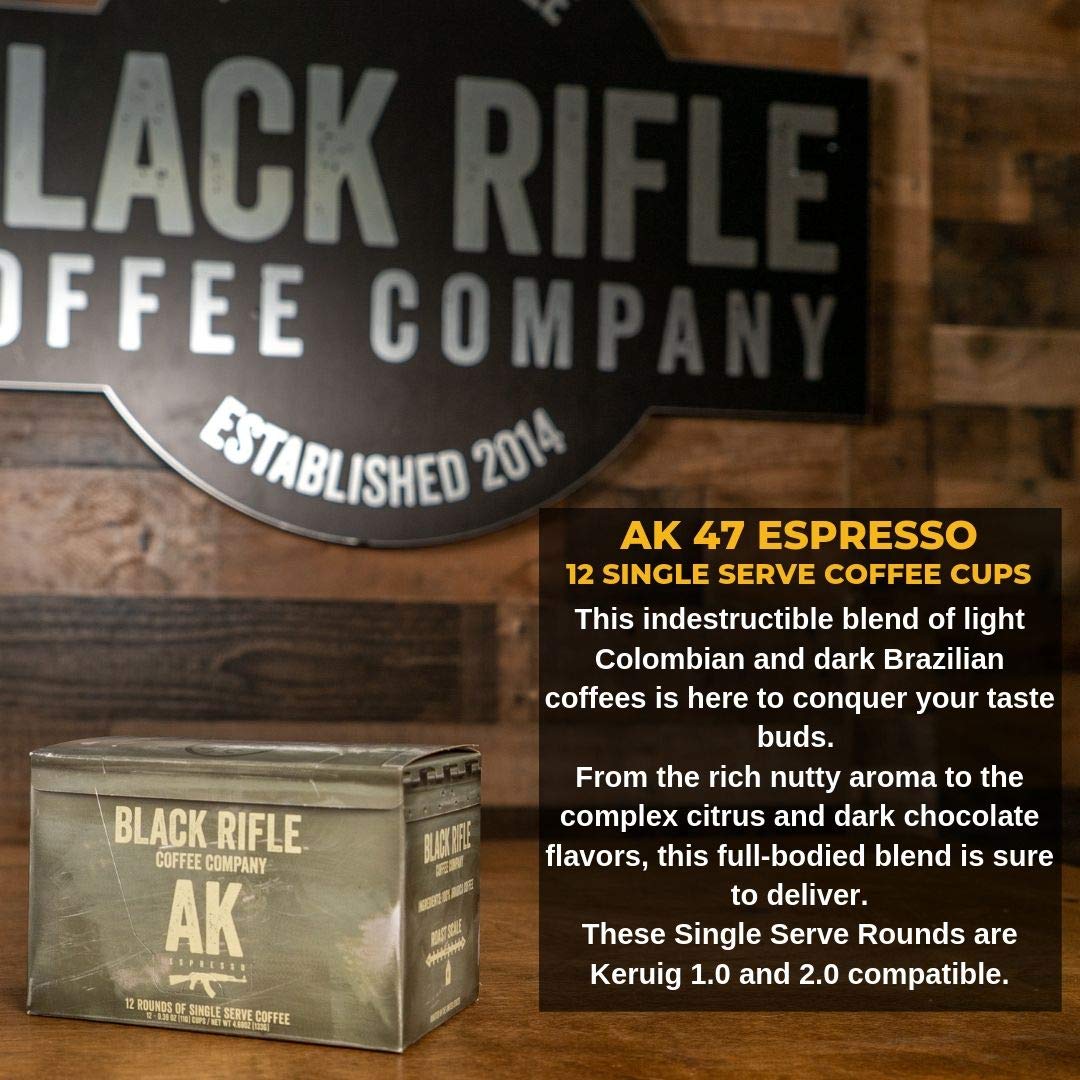 Black   Coffee Company AK Espresso K-Cups, Medium Roast, 12 Count, Compatible with Keurig 1.0 & 2.0, Made from Arabica Beans