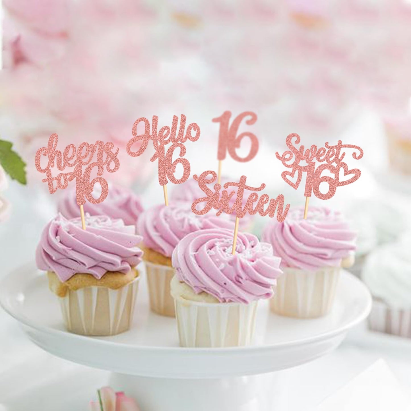 Keaziu 25 Pack Holy Shit You Are 16Th Cupcake Toppers Sweet Sixteen 16 Happy 16 Cupcake Picks For 16Th Birthday Wedding Annivers