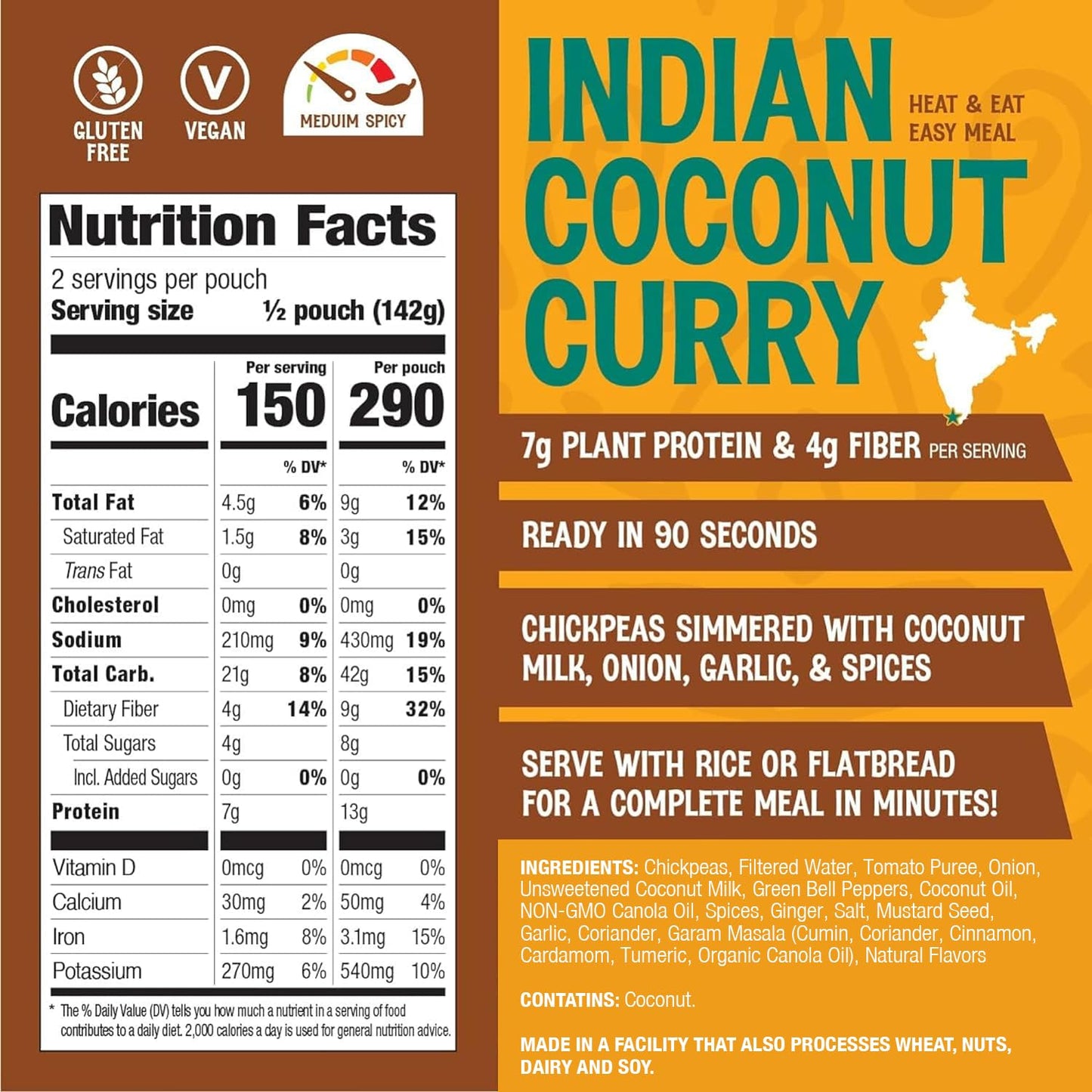 The Good Bean Heat and Eat Pouch Variety Pack - 10 oz (Pack of 4) - Smoky Chipotle, Classic Chili, Green Chile, Coconut Curry