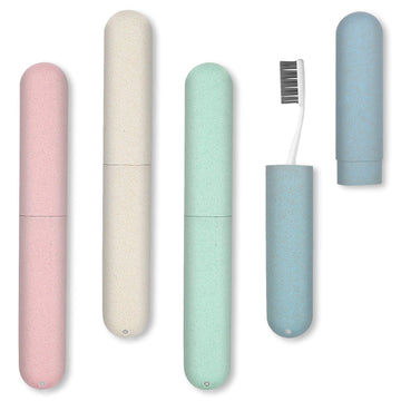 4 Pack Travel Toothbrush Case, Nexcurio Portable Breathable Toothbrush Holder For Travel/Camping/School/Home
