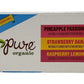 Pure Organic Layered Fruit Bars - Pineapple Passion Fruit, Strawberry Banana, Raspberry Lemonade - 56 Count Box