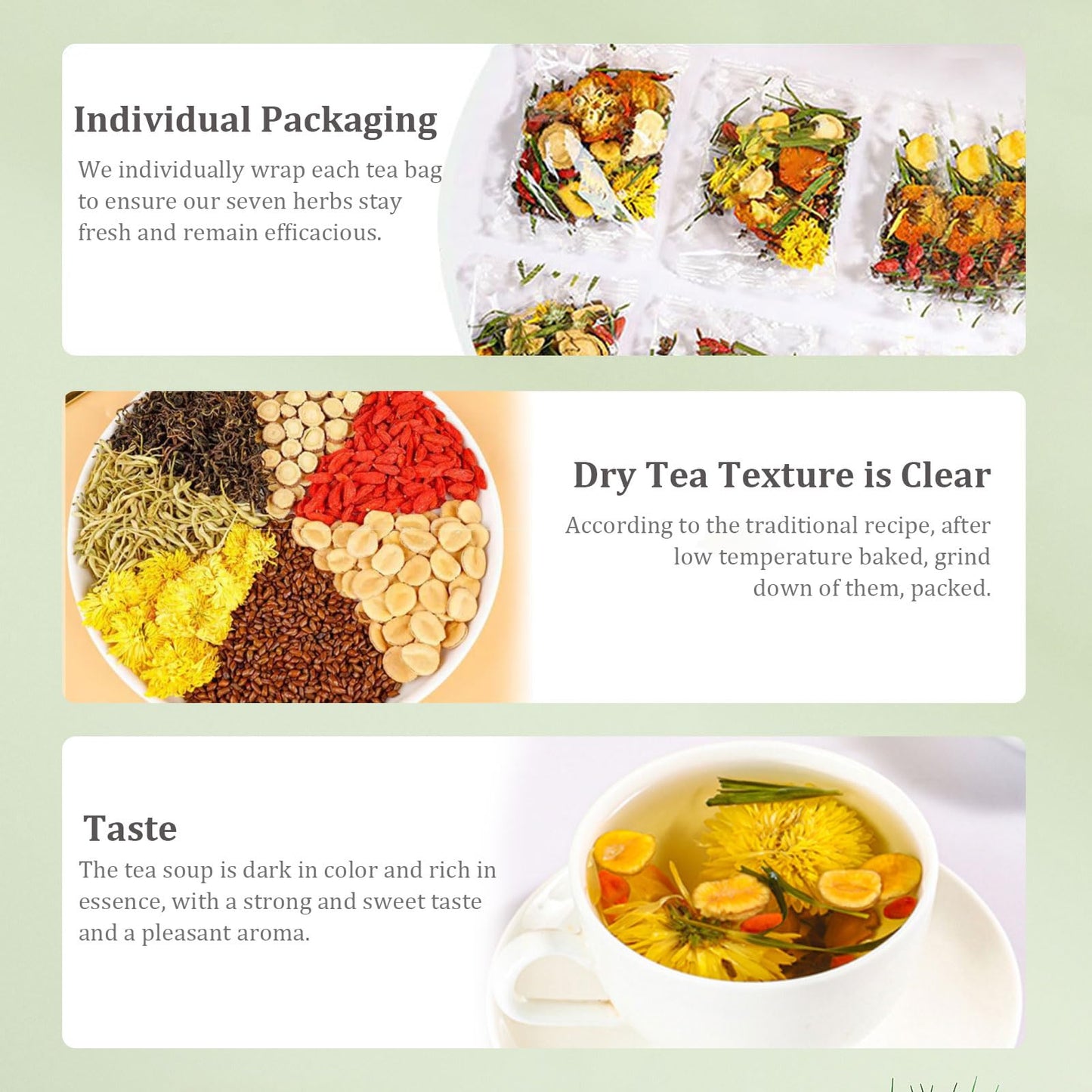 Dandelion Wolfberry Tea, Supports Kidneys & Liver Health Tea, Seven Herbal Ingredients Natural Blend, Dandelion Chinese Wolfberr