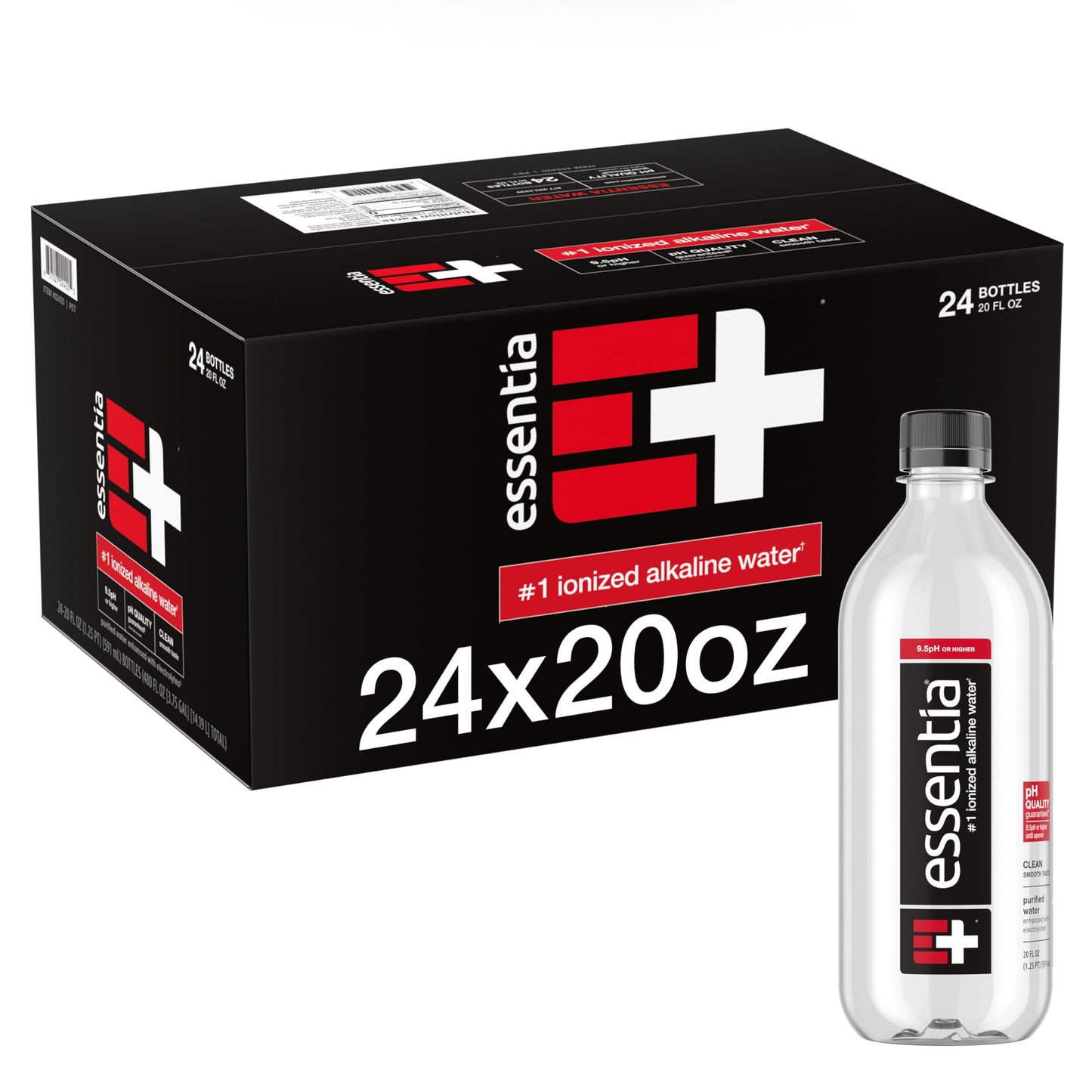 Essentia Water LLC, Ionized Alkaline Bottled Water; 99.9% Pure, Infused with Electrolytes, 9.5 pH or Higher a Clean, Smooth Tast