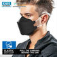 KIMARS KN95 Face Masks, 100 Pack, Disposable Black Masks, Breathable Comfort for Adults