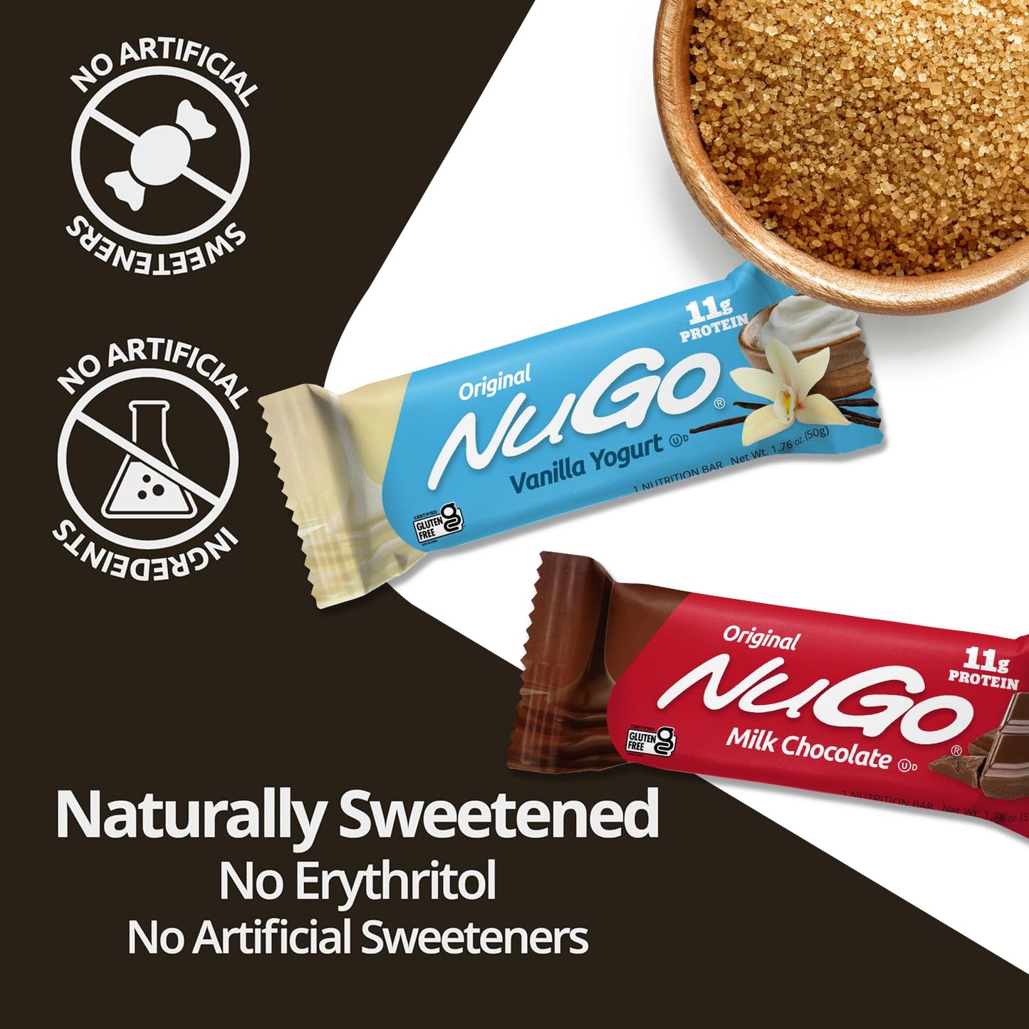 NuGo Protein Bar, Coffee, 11g Protein, Gluten Free, 15 Count