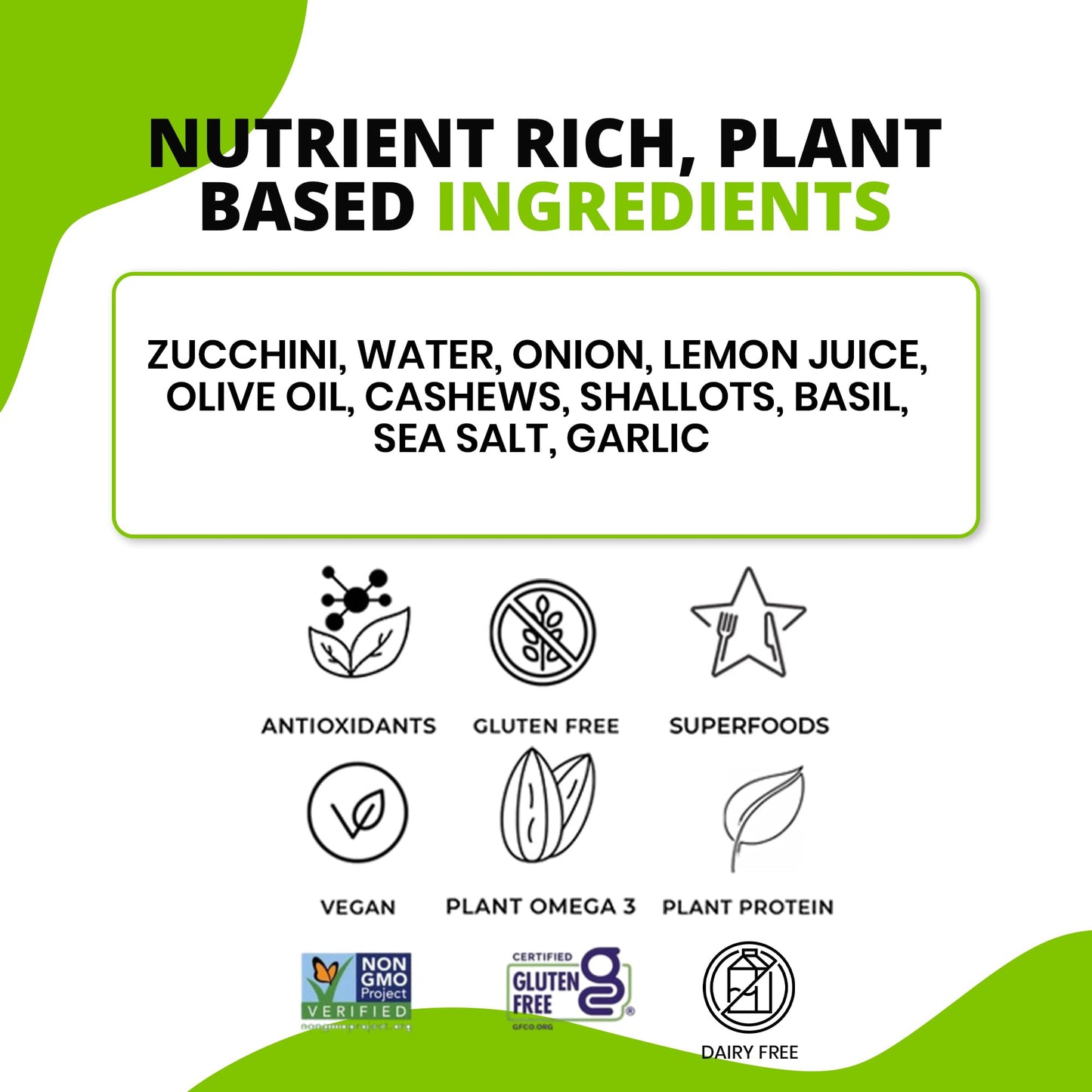 Livwell Sicilian Zucchini Pasta Sauce - Pack Of 6 Plant Based Dairy Free Sicilian Zucchini & Lemon Pasta Sauce With Fresh Basil,