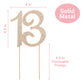 Crystal Creations 13 Cake Topper - Premium Rose Gold Metal, Sparkly Rhinestone Decoration, 1 Count, Model 8541798392