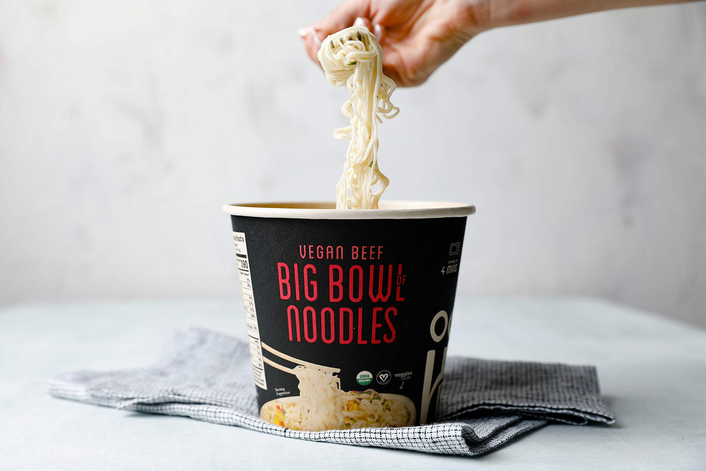 Ocean's Halo, Organic Beef Flavor Big Noodle Bowl, 4.02 Ounce