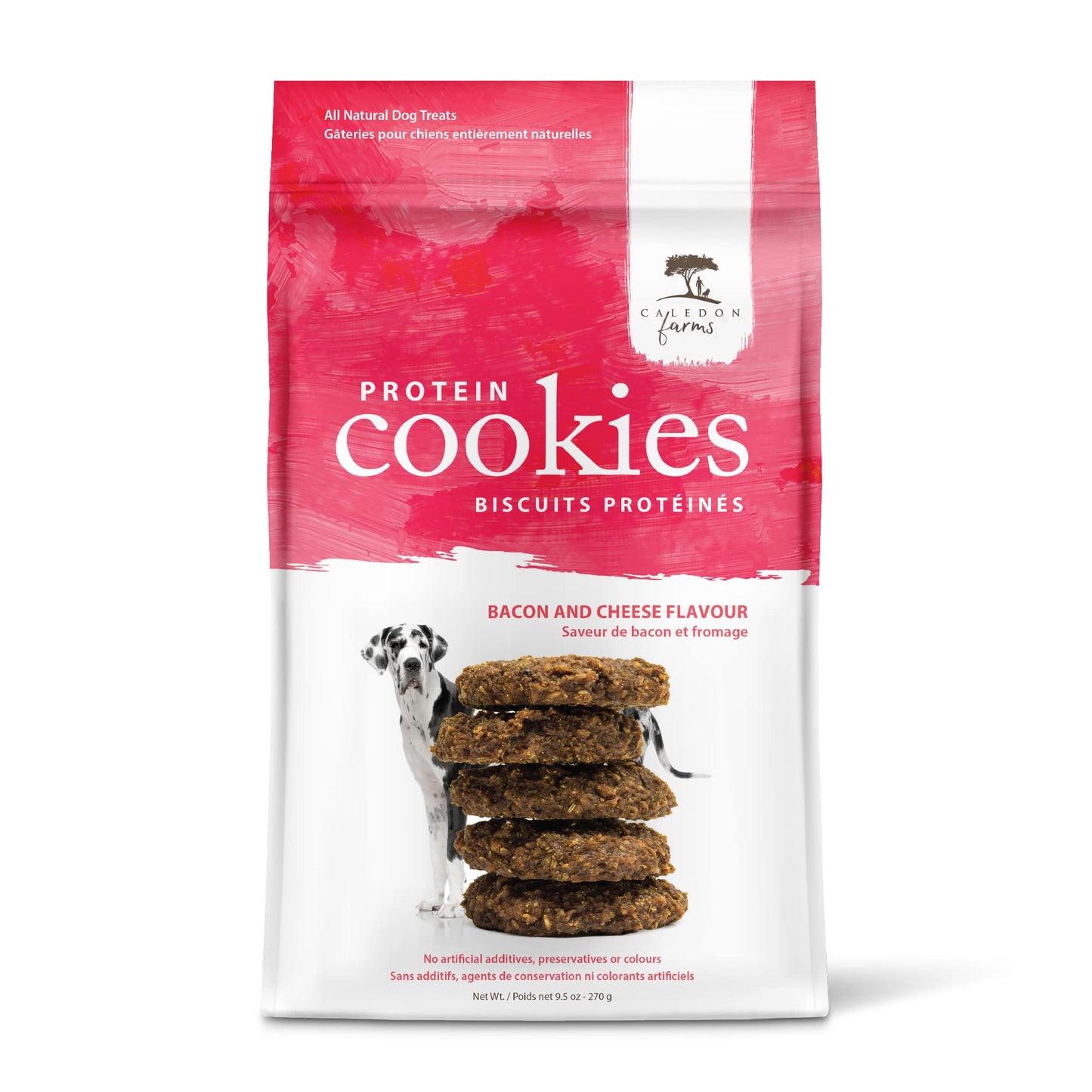Caledon Farms Protein Cookies, Bacon & Cheese, 9.5oz/270g, Brown, Model PC-BC224