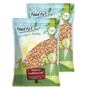 Food to Live Dry Roasted Cashew Halves, Unsalted, Keto, 16 Pound