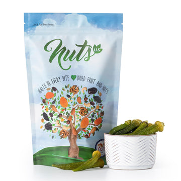 Nuts U.S. - Okra Chips | Sea-Salted | No Color Added And No Sugar Added | Natural | Delicious And Healthy, Bulk Chips!!! (Okra C