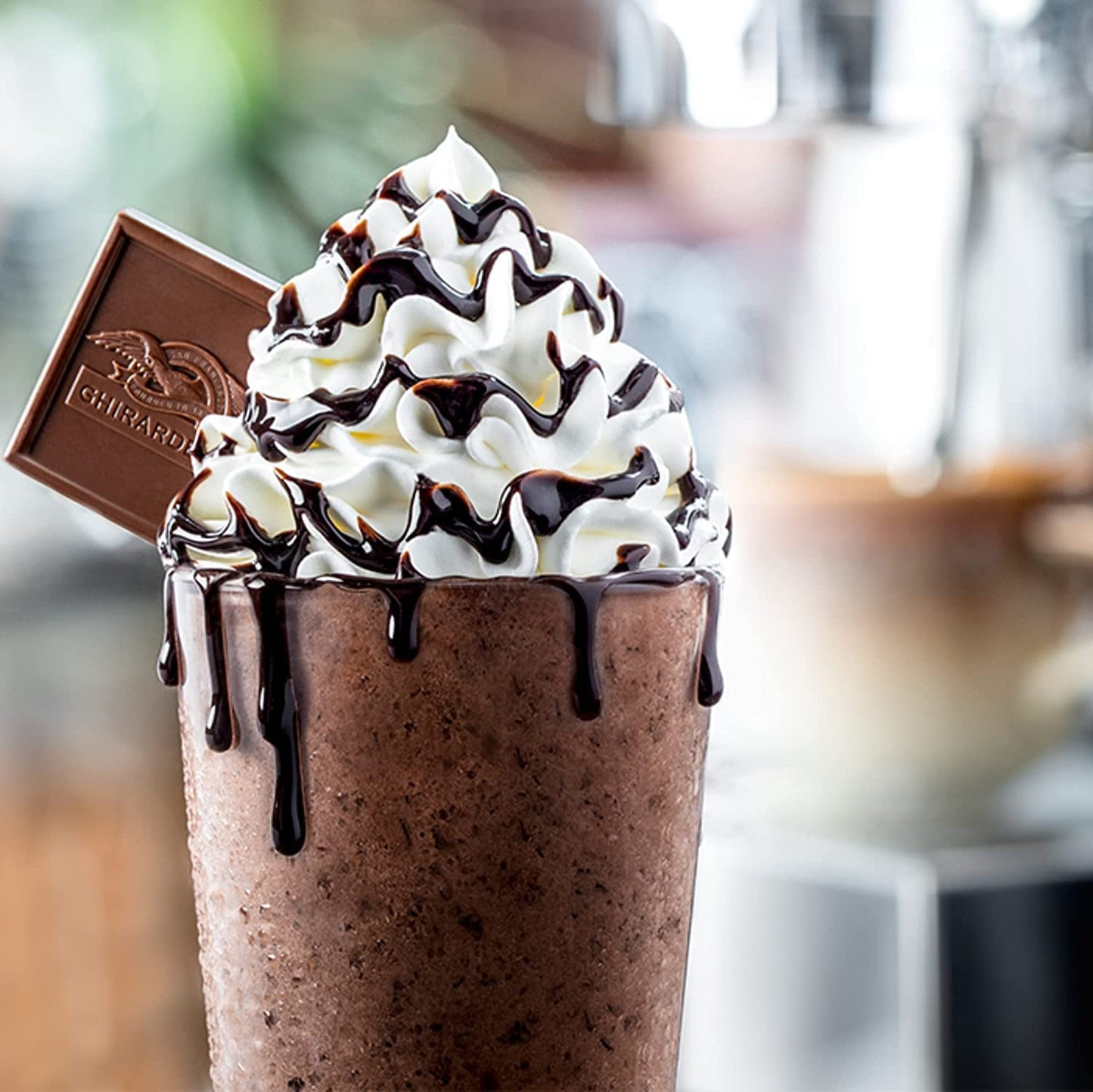 Ghirardelli Sweet Ground Chocolate & Cocoa Sauce 85.9 Ounce with Ghirardelli Pump and Spoon