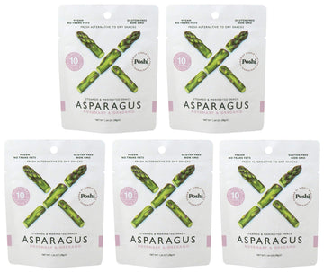 Poshi Marinated Snack Gluten Free Non-Gmo 1.34 Oz Each Asparagus (5-Pack)