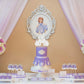 EONNCNT Castle Cake Topper - Silver Glitter Cardboard, 6.3 x 8.7 inches, Birthday Party Supplies, Baby Shower Decor