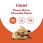Think! Protein Bars, High Protein Snacks, Gluten Free, Kosher Friendly, Peanut Butter Chocolate Chunk, 10 Count