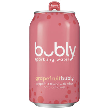 Bubly Sparkling Water Grapefruit, 12 Fl Oz, Pack Of 18