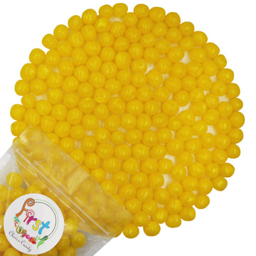 Sour Chewy Fruit Candy Balls (Yellow Lemon, 1 Pound)