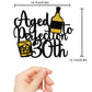 LHCING Aged To Perfection 30th Birthday Cake Topper - Black Gold Glitter Paper Decoration