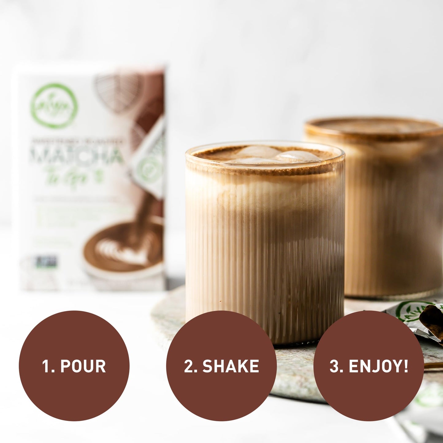 Aiya Japanese Sweetened Roasted Matcha To Go Sticks - Packets Of Roasted Japanese Matcha Green Tea, Gluten-Free - For Lattes & S