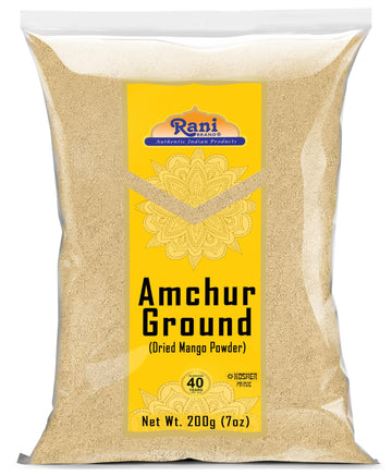 Rani Amchur (Mango) Ground Powder Spice 7Oz (200G)  All Natural, Indian Origin  No Color  Gluten Friendly  Vegan  Non-Gmo  No Sa