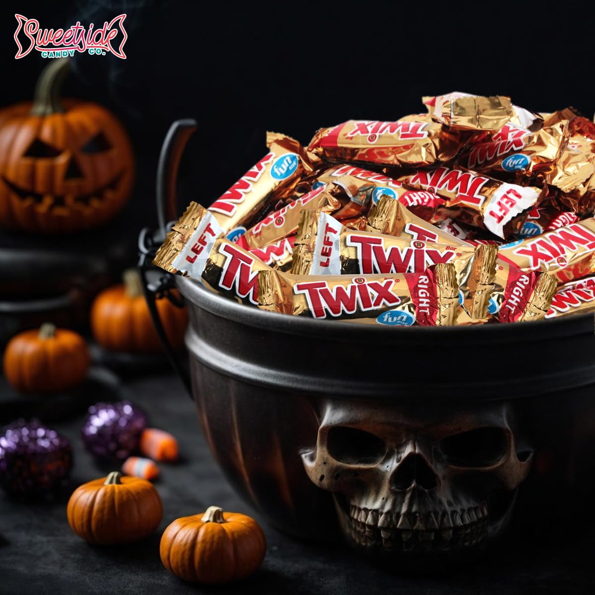Twix Fun Size Candy Bars Left and Right  2lb Pack of Bulk Chocolate Candy Individually Wrapped  Ideal Caramel Chocolate for Sharing with Friends  Perfect Twix Mini Candy Bars for Parties and Events