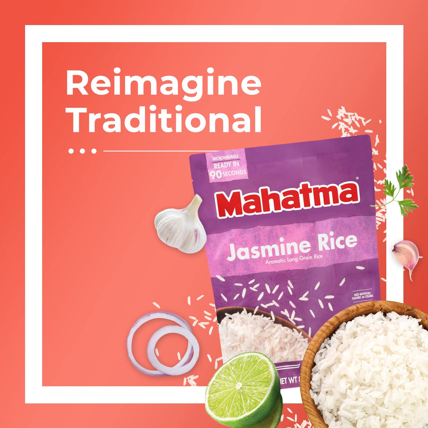 Mahatma Ready to Heat Jasmine Rice, Precooked Rice, Microwaveable in 90 Seconds, Six 8.8-Ounce Bags (Pack of 4)