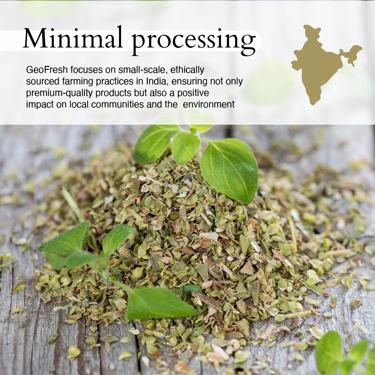 Geo-Fresh Organic Oregano, 2.12 Oz (60G) | Seasoning | Best On Pizza, Pasta, Soup, Chicken & Many More | Non-Gmo, Kosher, 100% O