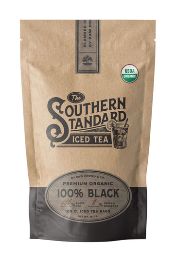The Southern Standard - Premium Organic Iced Tea Bags - 100% Black Blend, 50 Xl Bags (1/2 Pound. Makes 25 Gallons.)