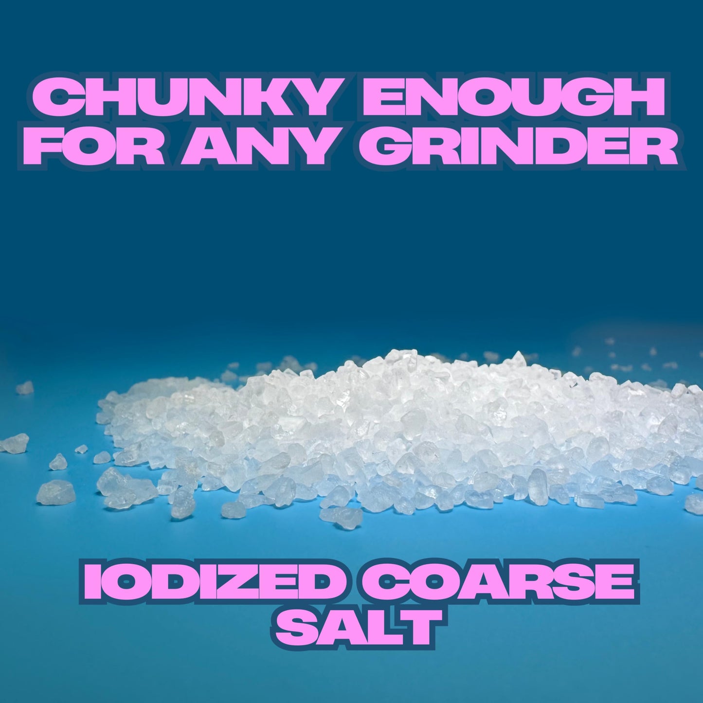 Iodized Salt for Grinder, Coarse Iodized Salt for Grinder Refill 16 Ounce Resealable Bag