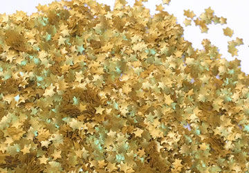 CakeSupplyShop Metallic Gold Stars Edible Shimmer Glitter for Cakes and Cupcakes .15 oz Jar