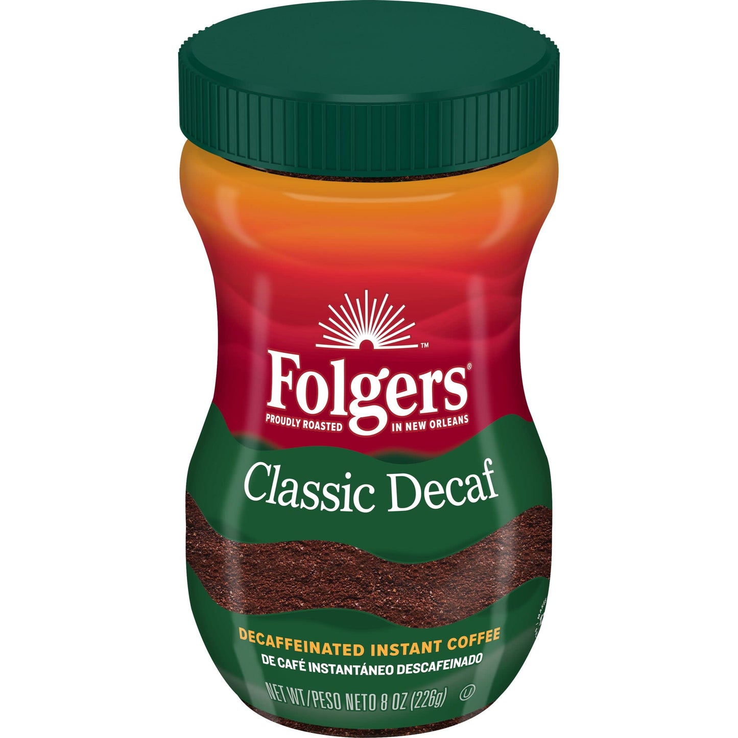 Folgers Classic Decaf Instant Coffee, 8 Ounce, 1 Pack, Model 025500206301