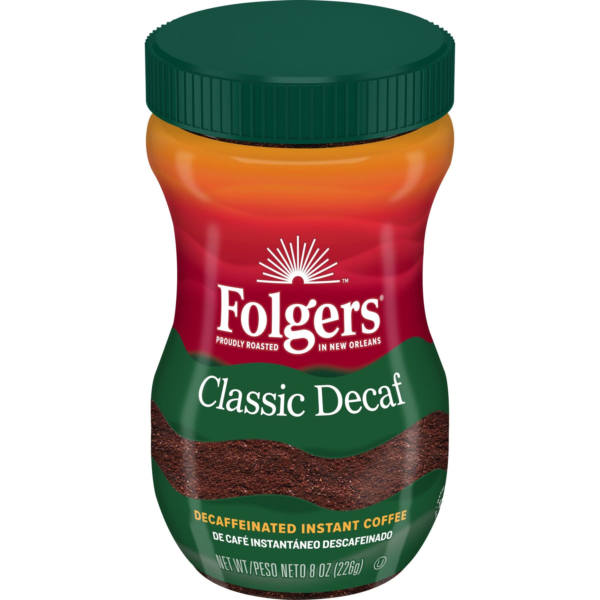 Folgers Classic Decaf Instant Coffee, 8 Ounce, 1 Pack, Model 025500206301