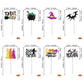Rssta i Cupcake Toppers, Hocus Pocus Theme, Glitter Bat & Witch Hat, Paper, 1.8*4.2 - 2.6*4.2 inches,