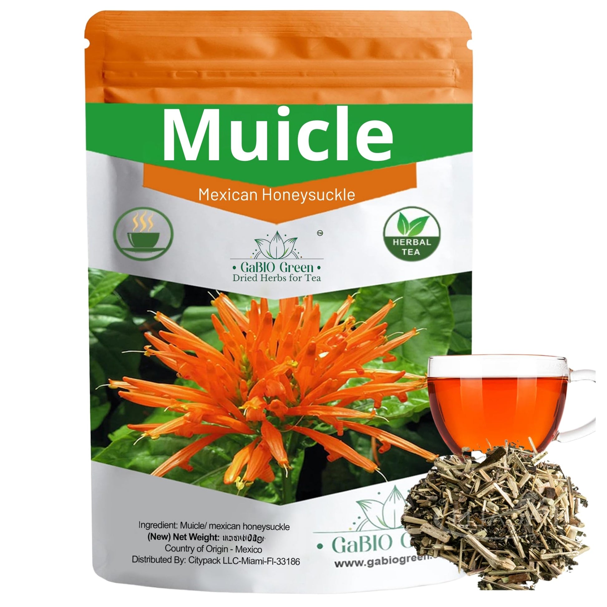 Muicle Mexican Honeysuckle Hierba tea 2 oz 100 % natural ,Gabio Green herbs (2 oz)