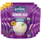 Lundberg Jasmine Rice, Ready In 90 Seconds, 6-Pack – Regenerative Organic Certified Long Grain White Rice, Microwavable, Fluffy, Non-Sticky, Aromatic Organic Rice, 8 Oz Ea