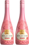 Tuscanini Italian Moscato Rose Sparkling Grape Juice - Non-Alcoholic - 25.3oz (2 Pack) - Elegant Champagne Bottle - Kosher