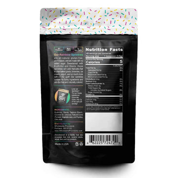 Keto Sprinkles, 6 Oz. Larger Value Size, Dye Free, Non-Gmo, Plant-Based, Vegan, Gluten Free, All Natural, No Artificial Coloring