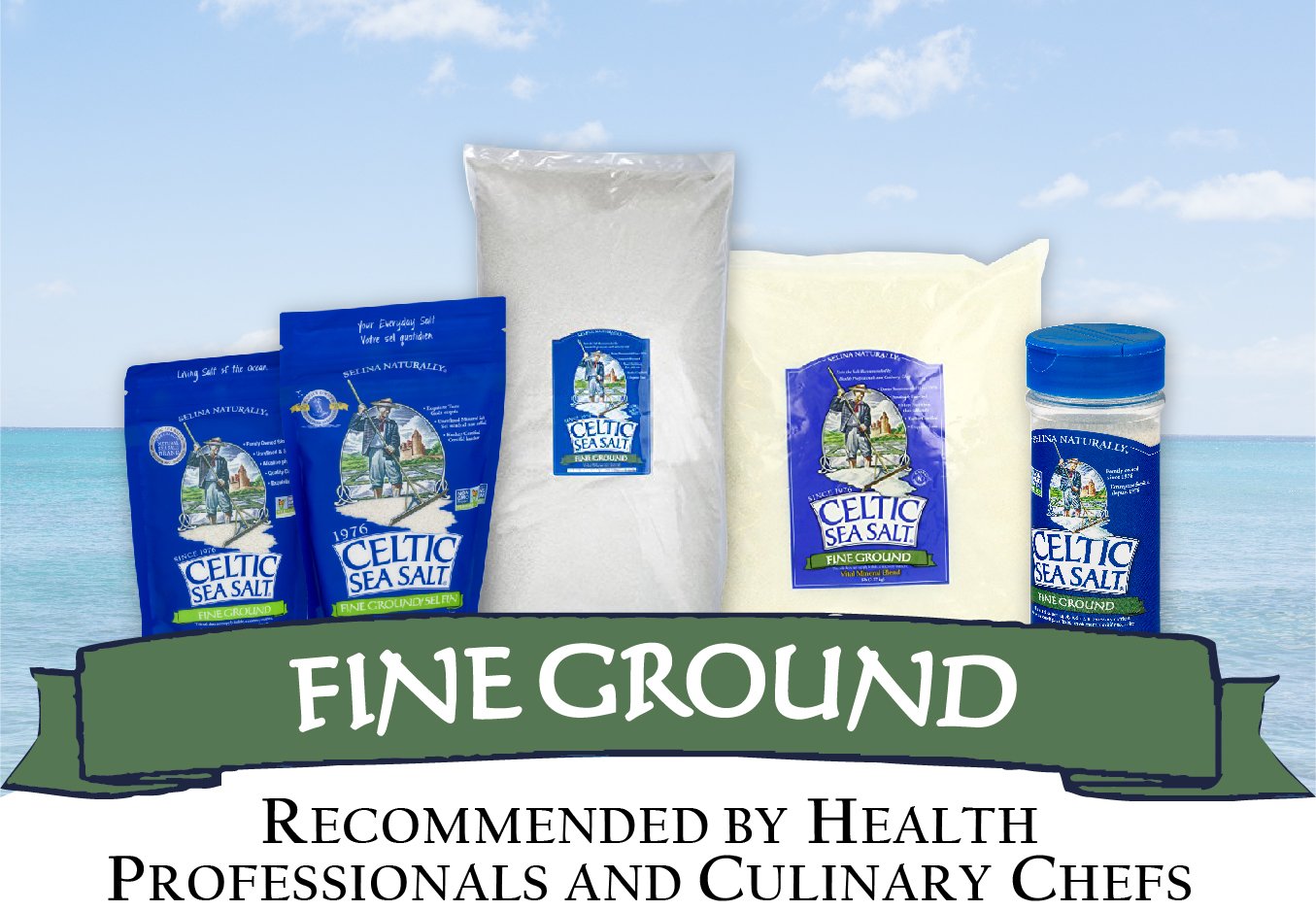 Celtic Sea Salt Fine Ground 8 Ounce - Premium Natural Sea Salt for Cooking and Baking, Non-GMO, Gluten-Free