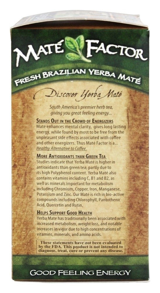 The Mate Factor Dark Roast Tea, 20 Bag (Pack of 6)