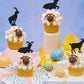 Gyufise 24Pcs Goat Cupcake Toppers Black Glitter Sheep Cupcake Picks Animal Goat Cake Decorations For Baby Shower Kids Birthday
