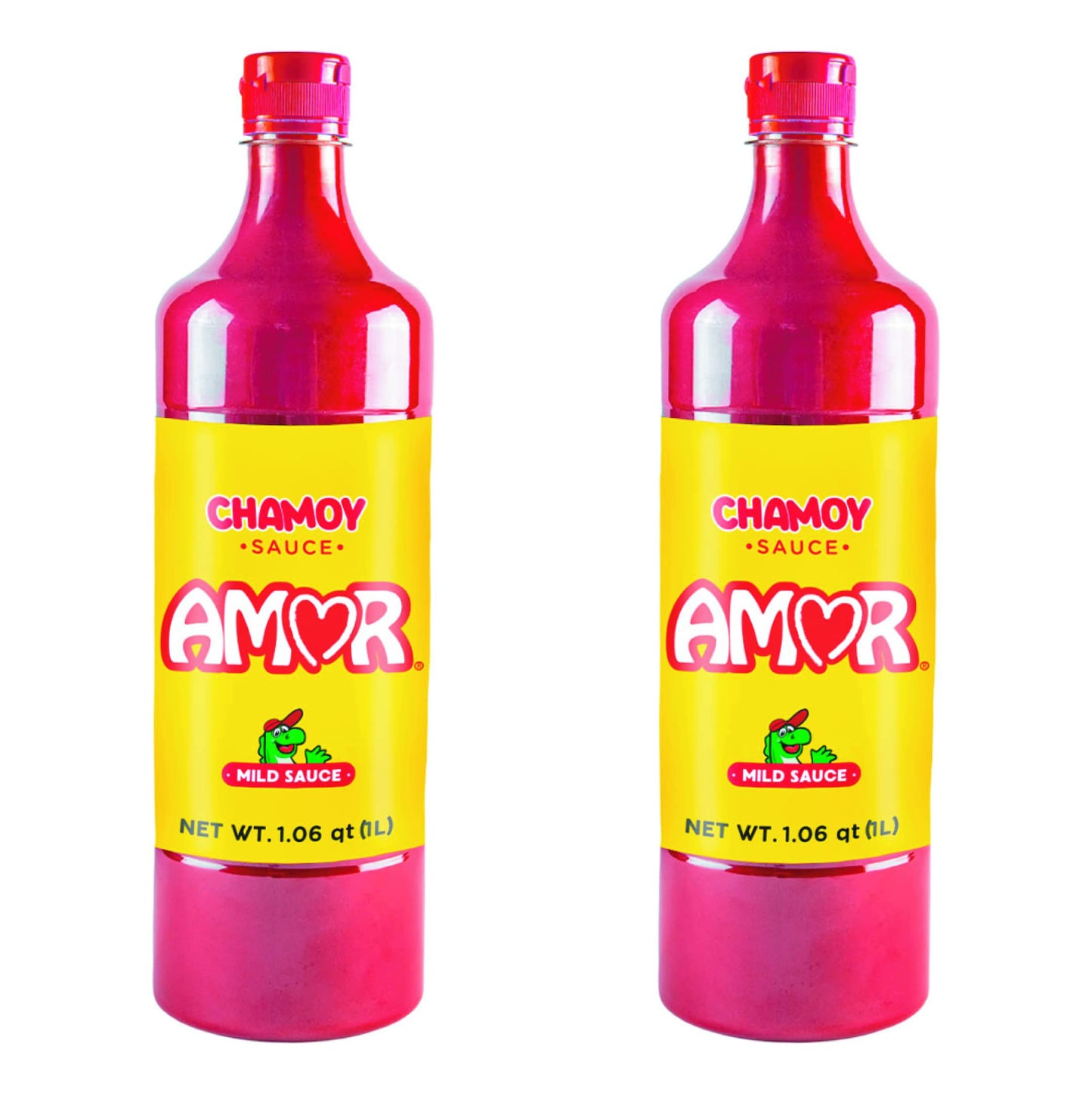 Amor Chamoy Sauce | Bittersweet flavor | 2 500 Scoville level Enjoy it with fruits  veggies  snacks  and drinks | Kosher | 33 fl oz bottle (Pack of 2)