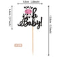 24 Pcs Cow Oh Baby Cupcake Toppers Glitter Farm Animals Oh Baby Cow Cupcake Picks Gender Reveal Theme Baby Shower Kids Boys Girl