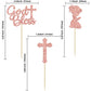 Gyufise 24Pcs Rose Gold Glitter Girl God Bless And Baptism Cupcake Toppers Cross Babyshower Cupcake Picks First Communion Christ