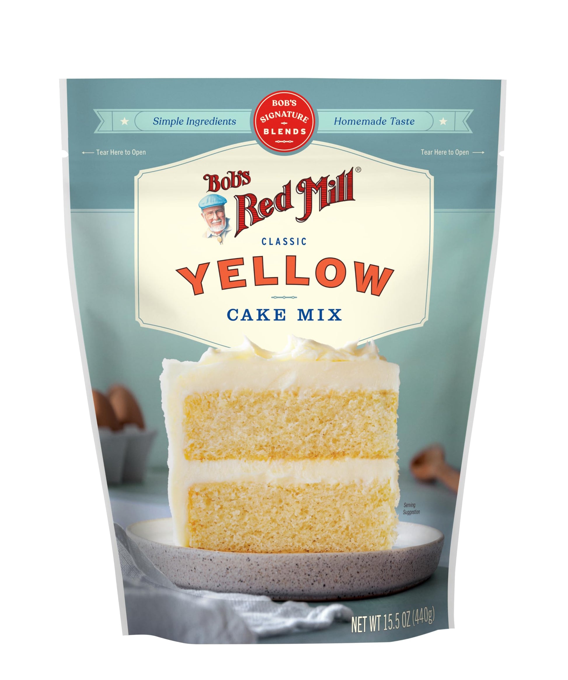 Bob's Red Mill Signature Yellow Cake Baking Mix, 15.5oz (Pack of 1) - Non GMO, Kosher