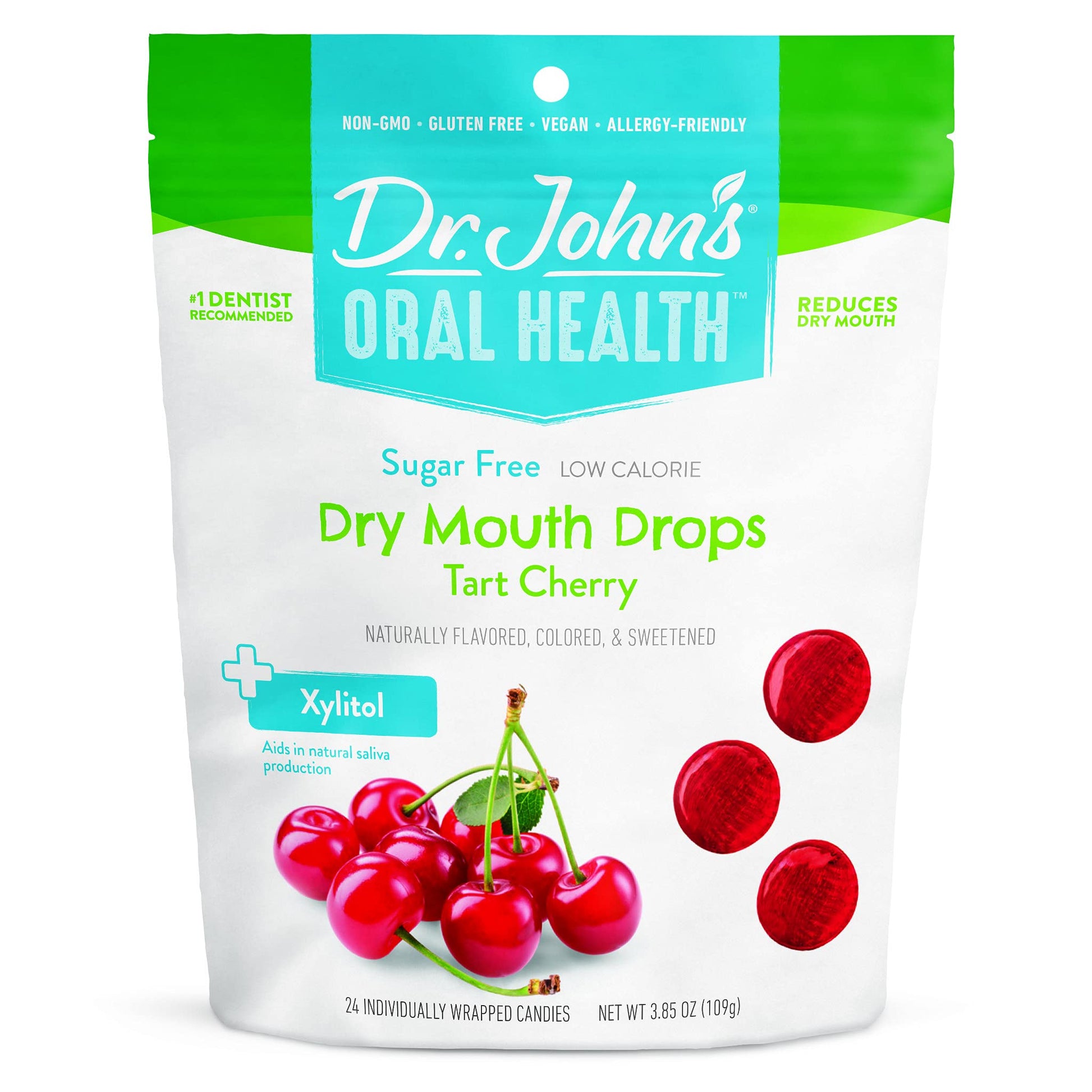 Dr. Johns Oral Health Sugar Free Candy, Healthy Dry Mouth Drops With Zero Sugar, Low Calorie Snacks, Keto Friendly Hard Candy Sw
