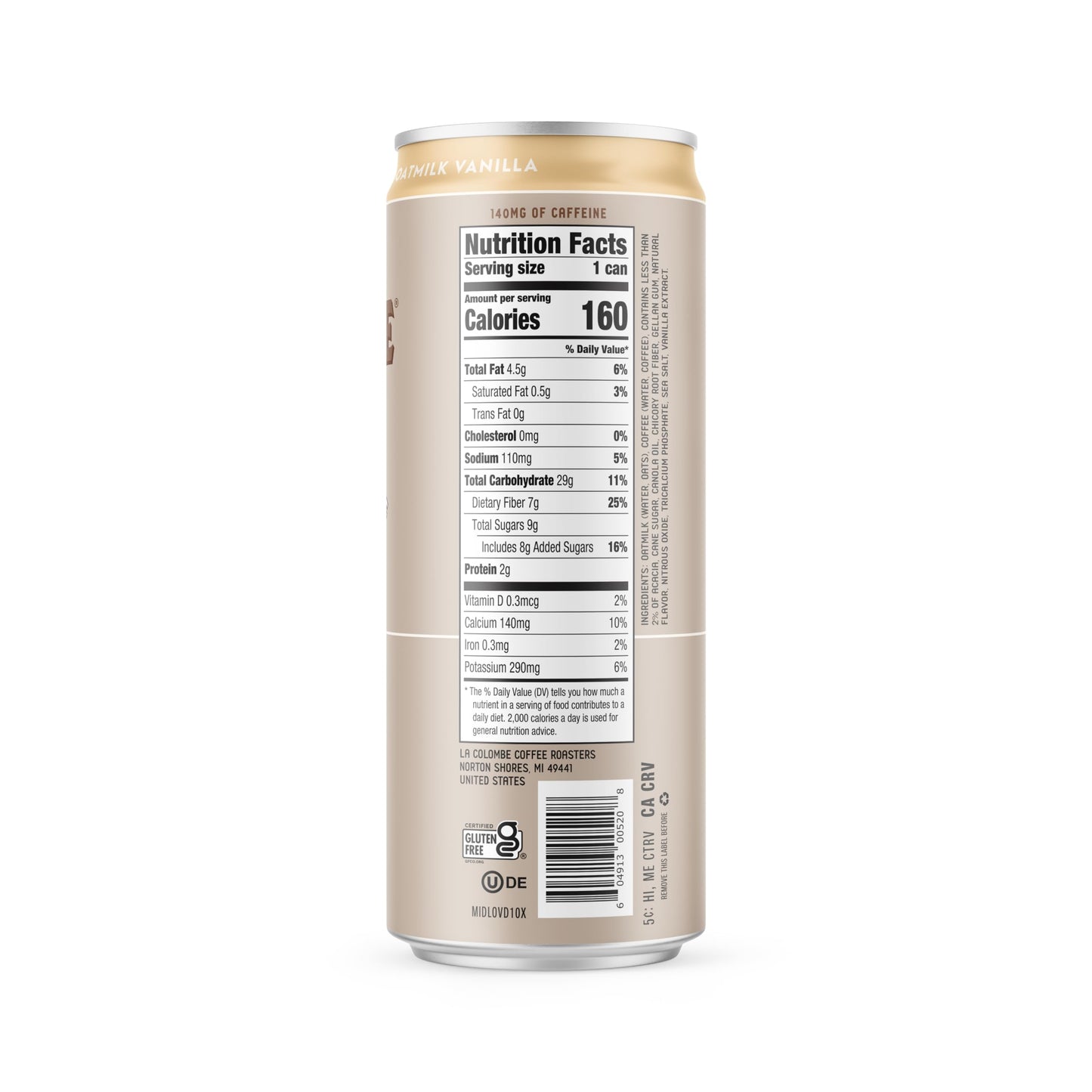La Colombe Vanilla Draft Latte With Oatmilk, 11 Fl. Oz., Single Can