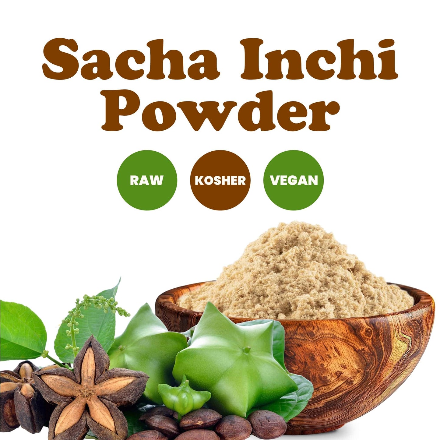 Food to Live Sacha Inchi Powder, High Protein Superfood, 4 Pound, Raw, Vegan, Kosher