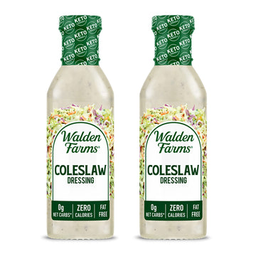 Walden Farms Coleslaw Dressing, 12 oz. Bottle, Fresh and Delicious Salad Topping, Sugar Free 0g Net Carbs Condiment, Smooth and 