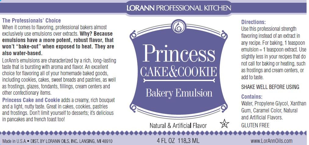 LorAnn Princess Cake and Cookie Bakery Emulsion, 1 Gallon, Model 0756