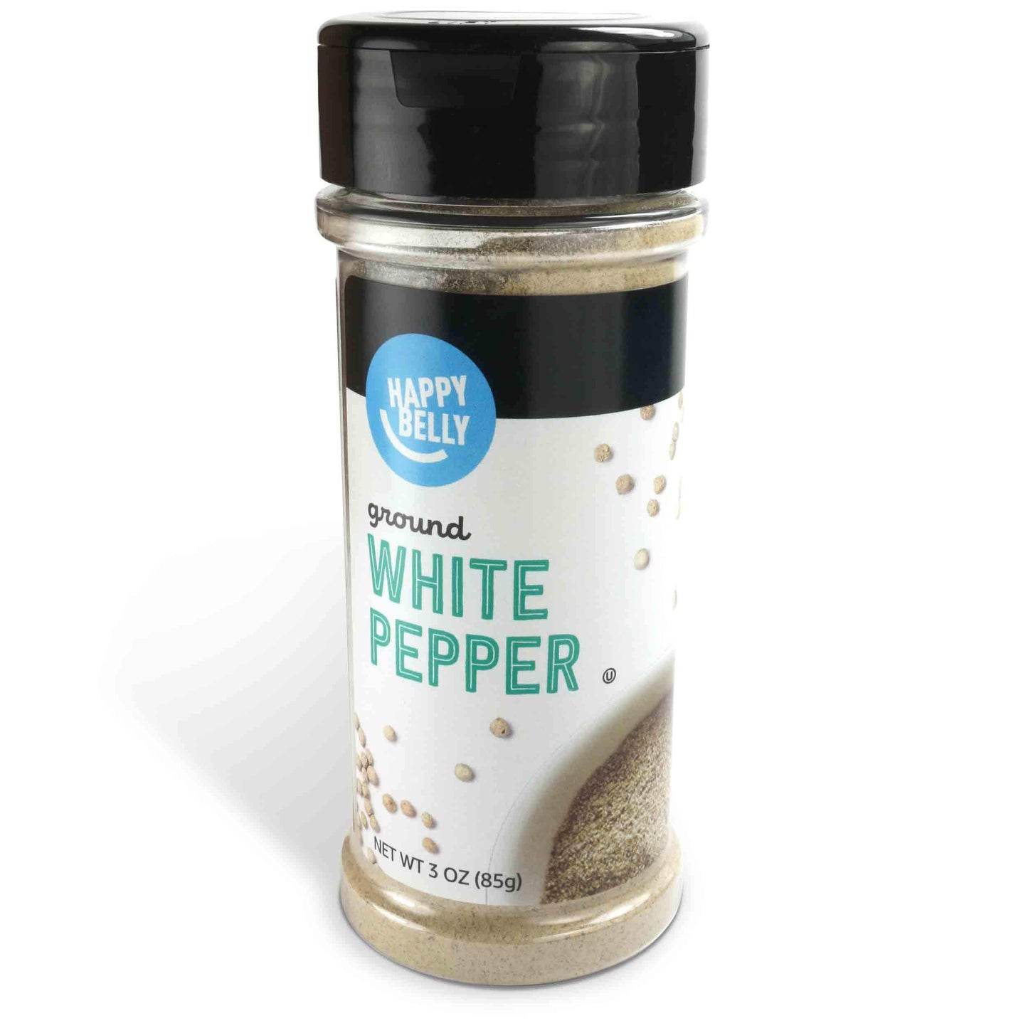 Happy Belly Ground White Pepper, 3 Ounce Pack, Spices and Seasonings